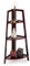 VOSSBACH Eckregal Holz mit 3 Böden Badregal Standregal Küchenregal Mahagoni Optik Regal Ablage 80cm Holzregal