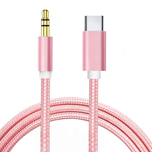 USB C to 3.5mm Aux Cable Compatible with iPhone 16/15 Series, iPad Pro, MacBook Air/Pro, Samsung Galaxy S24 S23 Ultra, Pixel 7 6 5 4 3 2 XL