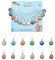 nbeads 12 Stück Mermaid Tail Maschenmarkierer, 12 Farben Harz Fischschuppen Häkelstichmarker Charms Verriegelungsstichmarker Zum Stricken Weben Nähzubehör Quilten Handgemachter Schmuck