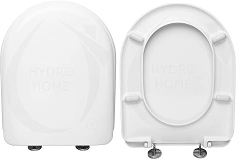 HYDRO HOME Copriwater Globo Alia Compatibile, Tavoletta Wc In Plastica Termoindurente Con Cerniere Regolabili,Asse Wc Colore Bianco MADE IN ITALY