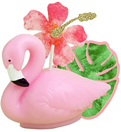 Abaodam 3 STK Flamingo-Kerzen Zum Geburtstag Tropische Kuchenkerze Tropische Cupcake-Picks Kuchendekorationszubehör Kuchen Topper Kerze Cupcake-Topper Dekorative Gegenstände Baby Mädchen