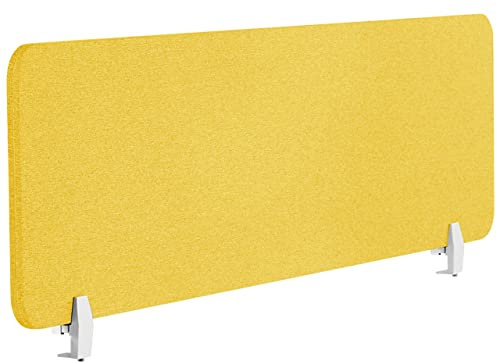 Schreibtisch Trennwand Akustik Polster gelb 160 x 40 cm Schallschutz Wally