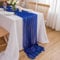 CHUQING Chiffon Tischläufer,in Royalblau (70 cm x 3 m), dekoratives Tischband, edle Tischdeko für Geburtstage Hochzeiten