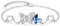 REDSUN Schmetterling Armband 925 Sterling Silber Schmetterlinge Armband Kristall Cubic Zirkonia Blau Schmetterling Schmuck Geburtstag Geschenke für Frauen Mädchen