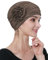 Alnorm Blume KopfbedeckungBamboo Jersey Stretch Vintage Beanie für Mädchen Braun