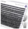 BEYELIAN Cluster Lashes D+ Curl 336 Pcs Eyelashes Cluster False Eyelashes Extension Natural Look Reusable Glue Bonded Black Super Thin Band Mix DIY Eyelash Extension (Style3 0.07 Mix)