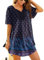 Ekouaer Bikini Cover Ups Bathing Suit Wrap V-Neck Beach Dresses Lace Swimsuit T Shirts Short Sleeve Black Boho L