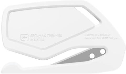 MARTOR 10x SECUMAX TRENNEX, verdeckte Klinge, breit, Extrascharf | Einwegmesser, Öse, breite Spitzklinge, Folie & Schnur & Klebeband, Rechts- & Linkshänder, Brieföffner, No. 6200022.12