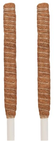 Kokosstab, Pflanzenstütze Monstera, Moosstab, Rankhilfe, Pflanzstab Kokos (2 Stück; 90cm x Ø 4,0)