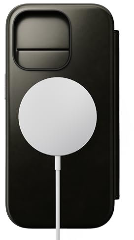 NOMAD - Modern Leather Folio - iPhone 16 Pro | Green Chrome | Horween