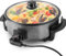 SUPERLEX 32cm Multi Meal Cooker, Electric Frying Pan Hot Pot with Non-stick Coating, Electric Skillet with Lid, Adjustable Temperature Control for Camping, Party, Pizza, 1500W