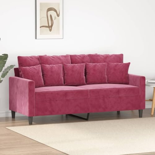 Willood 2-Sitzer-Sofa Weinrot 140 cm Samt