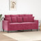 Willood 2-Sitzer-Sofa Weinrot 140 cm Samt