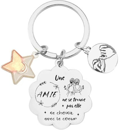 FGHJK Idée Cadeau Meilleure Amie Femme Porte Clef Meilleure Amie Cadeau Amitié Anniversaire Noel Utile Saint Valentin Retraite Noël Porte-clé Femme Original (6)