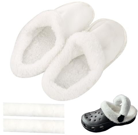 KASESSS Zapatos Forro Caliente, Forro de Zuecos de Invierno, Forro de Zuecos Desmontable Cómodos, Funda para Cordones, Forro De Forro Polar Para Zapatos, Longitud Interior de la Plantilla 240 mm