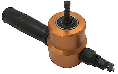 OUNONA 360degree Double Headed Sheet Metal Cutting Nibbler Adjustable Drill Attachment for Metal Roofs Hvac and Sheet Cutting Versatile Tool for Car Repair and Home Maintenance