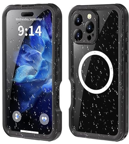 MP+ Waterproof Case for iPhone 16 Pro Max Case,IP68 Full Body Sealed Protective with Dustproof and Shockproof,for Swimming,Underwater Phone Case Black