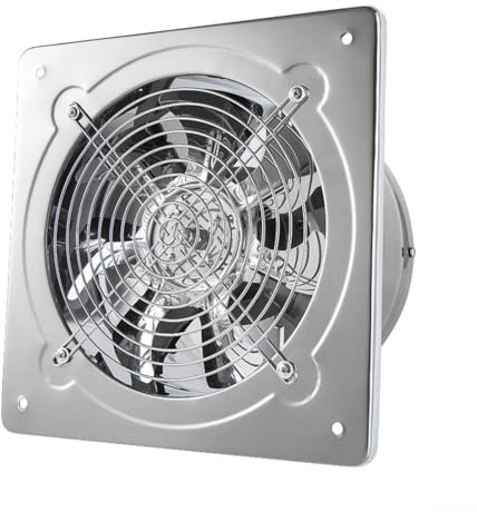 Powerful 8 Inch For Window Exhaust Fan, Wall Mount, Suitable for Various Spaces, 80W (Grey)
