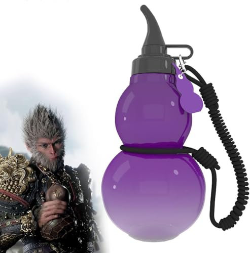 ZVUTRCUV Black Myth Sun Wukong botella de agua, el mismo mito negro Sun Wukong botella de agua, botella de agua de viaje de fitness (Azul claro)