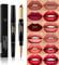 2-in-1 Lip Liner & Lipstick Set - Waterproof Matte Lipstick Duo for Sculpting, Shaping & Coloring Lips