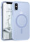 GUAGUA Magnetisch Hülle für iPhone X, iPhone XS [Kompatibel mit MagSafe] Matt Handyhülle Stoßfest Durchscheinende Rückseite Dünn Schutzhülle Case für iPhone X/XS (5,8 Zoll) Himmelblau