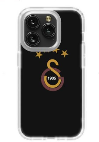 Gök-Türk Weiche Silikonhülle Hülle Galatasaray GS für iPhone 14, 14 Pro, 14 Pro Max, 15, 15 Pro, 15 Pro Max, 16, 16 Pro, 16 Pro Max - schwarz (iPhone 15 Pro)