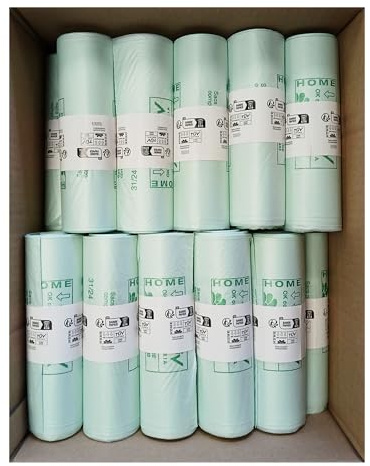 Biodegradable Bin Bags, 100 Litre x 200 bags, Flush Top, for Kitchen Waste & Large Indoor Bins (20 Rolls of 10 bags)