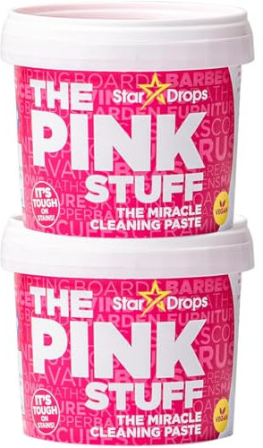 Pink Stuff Miracle Cleaning Paste All-Purpose Cleaner for Tough Stains Grease & Grime Multi-Surface Use Eco-Friendly Non-Toxic Formula Deep Clean Your Home Effortlessly 850g X2