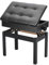 Piano Stools 56x34x48cm Height Adjustable Piano Stool Faux Leather Keyboard Bench with Storage Multi-Purpose Stool for Piano Stool Storage