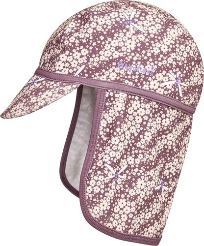 Playshoes Unisex Kinder Bademütze Sonnenhut, Violett Blümchen, 53