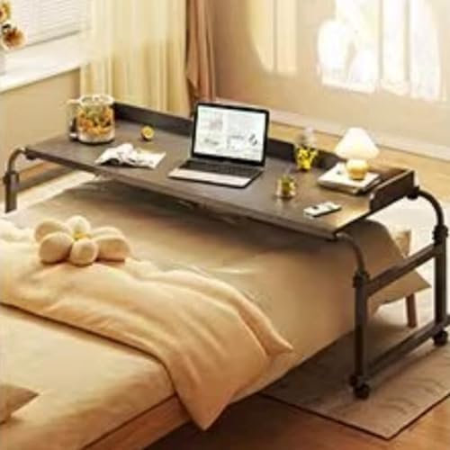 Genérico Mesa de Cama con Ruedas y Altura Ajustable | Mesa de Cama con Ruedas, Bandeja con Ruedas, Mesa de Cama Leer, Trabajar y Comer!