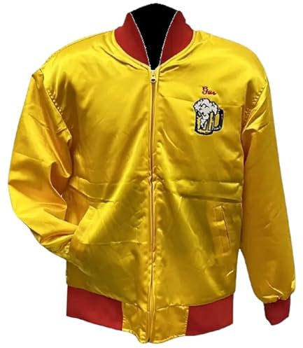 ZM ATTIRE Hone Alone Gas Polinski Gelbe Jacke, Satin – gelbe Jacke, 3XL