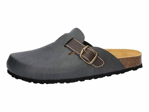 Lico Herren Bioline Clog Style Pantoletten, Grau Braun, 47 EU