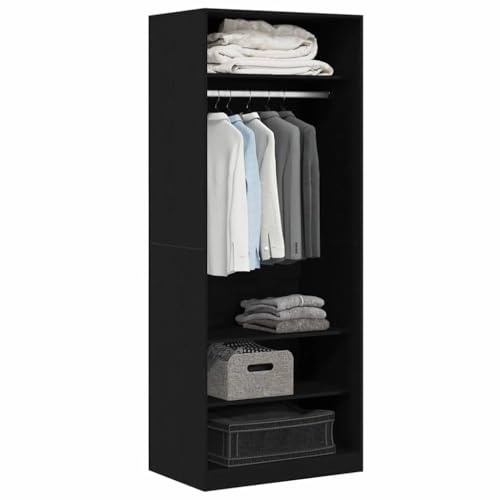vidaXL Black Oak Cabinets Set of 2 Black Oak Engineered Wood