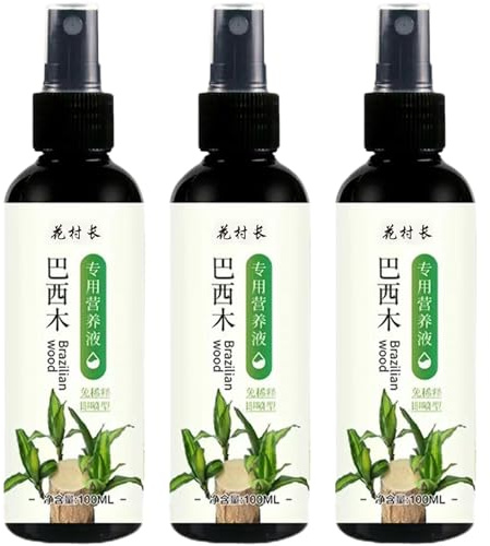 3Pcs Engrais pour Plantes en Bois Brésilien, Engrais pour Plantes d'Intérieur pour Bambou, pour d'Intérieur en Bois Brésilien, Liquide pour ', 100ml