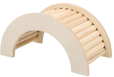 VILLCASE Wood Turtle Ladder Mouse Ladder Supply Bridge Mice with Smooth Surface No Foot Damage for Pet Exercise and Growing-up