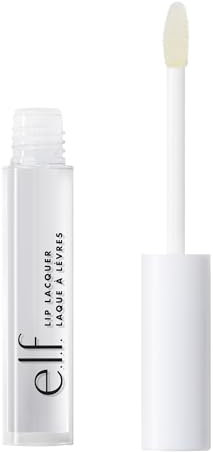 e.l.f. Lip Lacquer, Moisturizing, Shiny, Non-Sticky, Long Lasting, Provides Maximum Colour, Glides On, Clear, 2.5 ml (Pack of 1)