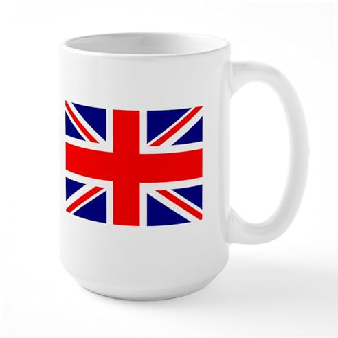 CafePress USA & Union Jack Large Mug 15 oz (444 ml) Ceramic Coffee Mug