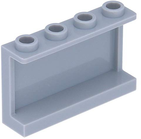 LEGO 10 x Verkleidung 1 x 4 x 2 mit Seitenverstärkung - Hellgrau