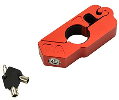CNC Alu Bremshebelschloß Schloß Sicherung für Bremshebel orange