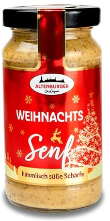 Altenburger Original Weihnachtssenf, 200ml im Glas, Senf mit himmlisch süßer Schärfe, glutenfrei und vegan