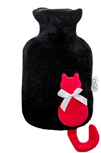 Fancy Pumpkin Hot Water Bottle With Cover Hot & Cold Relief Black Cat 500 ML