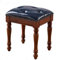 Umkleide-Hocker Kunstleder Massivholz Klavier Hocker Gummi Holz Kupfer Nagel Sofa Hocker (Color : Blue, Size : 40 * 30 * 45cm)