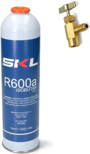 1 PZ BOMBOLA + RUBINETTO GAS REFRIGERANTE FRIGO FREEZER R600 420 GR OM REF000UN