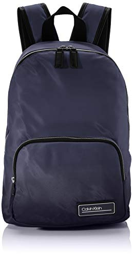 Calvin Klein Herren PRIMARY Round Backpack Rucksack Blau (Blackwhite Navy)