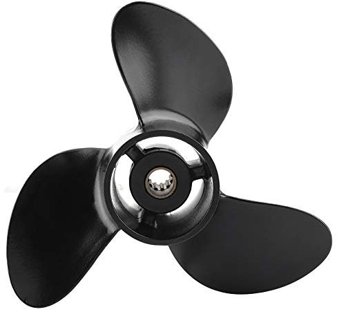 KIMISS Boat Marine Aluminiumlegierung Propeller Bootspropeller 7.8x8 für Außenborder 4TE 5TE 6TE (Schwarz)