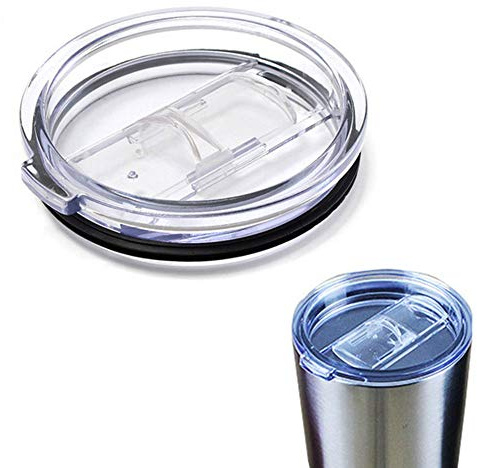 EBILUN 2pcs Replacement Cup Lid Splash Spill Lid Reusable Brief Cup Lid Eco-friendly Tumbler Travel Cup W/Slider Closure, 30oz