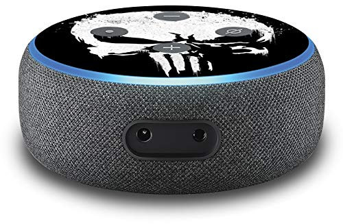 2er Set Folie Cover für intelligenten Smart Speaker Lautsprecher Aufkleber Schutzfolie Skin selbstklebend passgenau Klebefolie für Sprachassistent R137 (Nr. 18 Punisher)