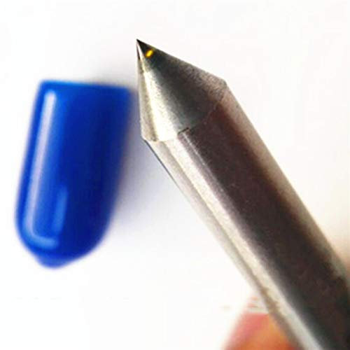Pangocho Jinchao-Router-Bits Gravurbits Draggraper CNC Diamantpunkt Metall Stein Carving Fräsen Schneidwerkzeuge 3.175 mm 3mm Diamant 2pcs, Holzbearbeitung Werkzeuge (Dimensions : 3.175 X L50 X 60)
