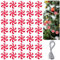 50 Stück Zuckerstangen Weihnachtsbaum, Christbaumschmuck zum Anhängen,Zuckerstangen Süßigkeiten Weihnachtsbaumschmuck Anhänger, Weihnachtsbaum Dekoration Anhänger Acryl mit Kordel Rot und Weiß